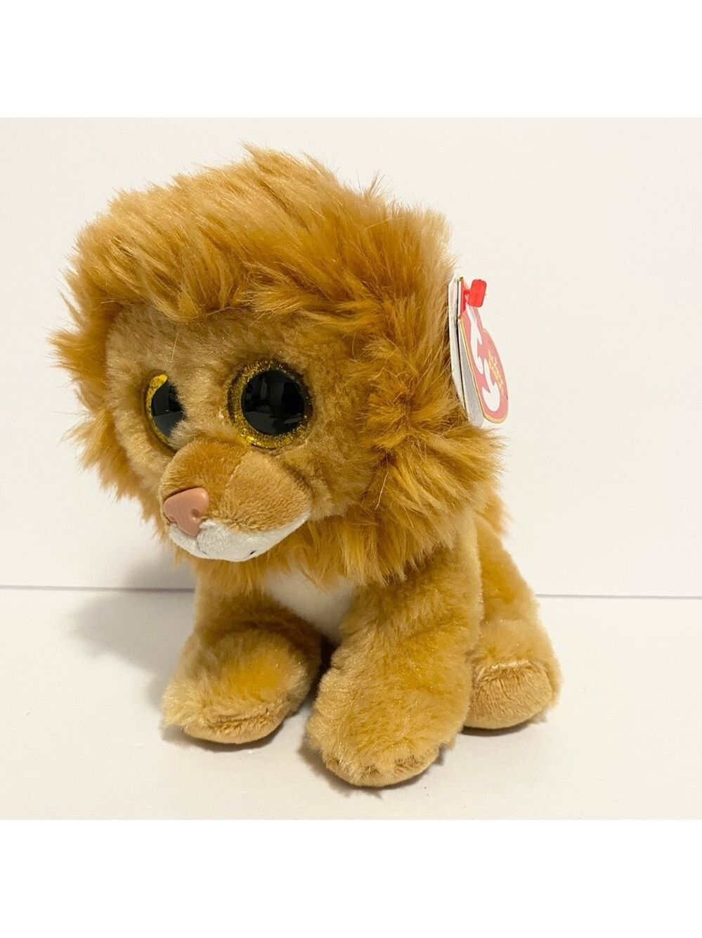 TY Beanie Boos Louie Boo Plush Lion Glitter Sparkle Stuffed Animal Toy 6”